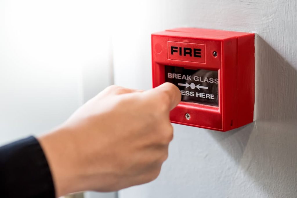 Pressing A Fire Alarm Button
